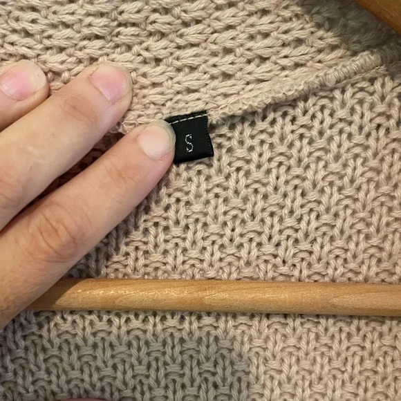 Women’s tan colored oversized open front cardigan Small - Picture 3 of 4